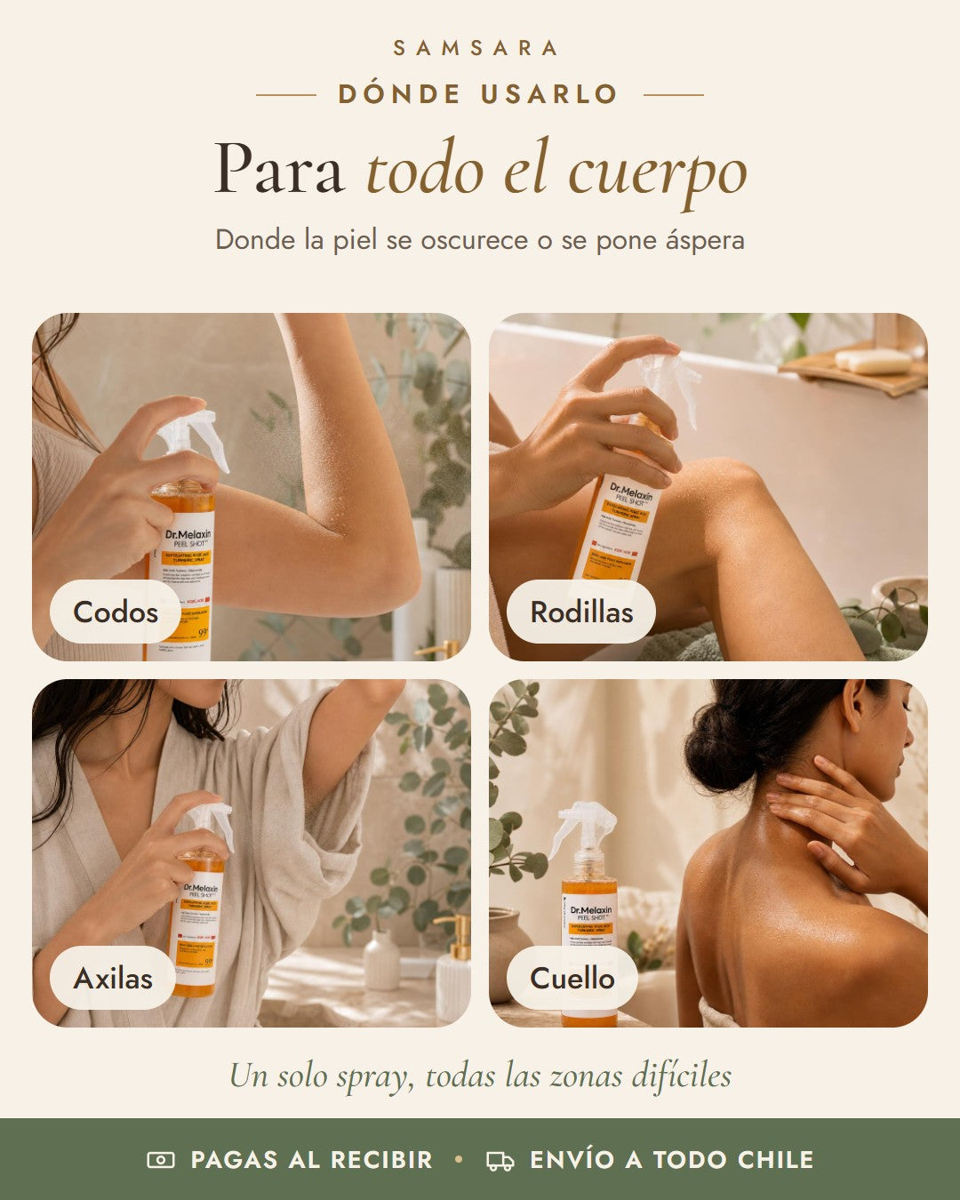 Dr. Melaxin Peel Shot para codos, rodillas, axilas y cuello