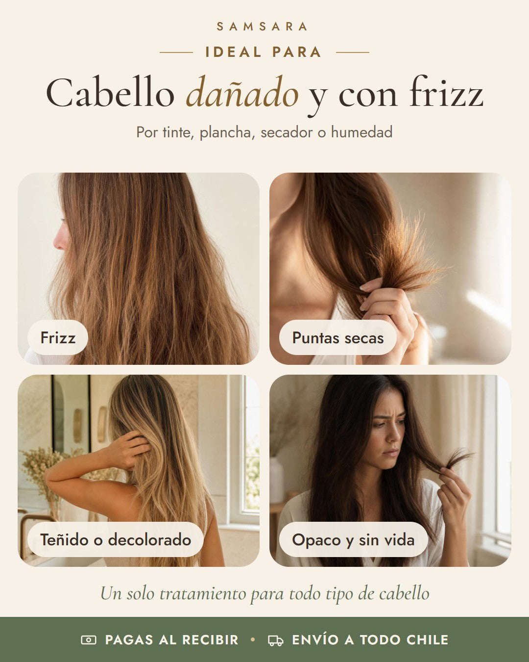 Karseell Botox Capilar es ideal para frizz, puntas secas, cabello teñido y opaco