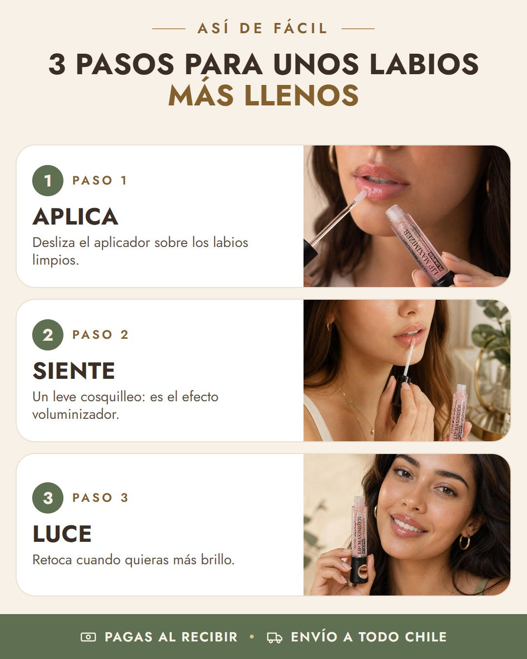 Cómo usar Max Belle Lip Maximizer en 3 pasos: aplica, siente, luce