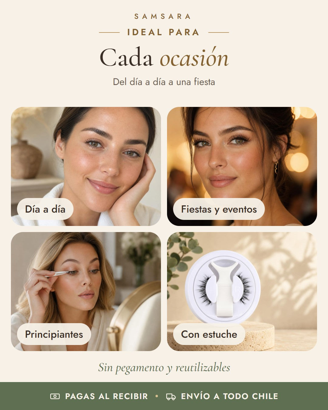 Pestañas Magnéticas LZ11: día a día, fiestas y eventos, principiantes, con estuche